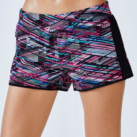 Fabletics Fallon Compression Lined Athletic Shorts Digital Print Size XL 14 - 16 - Picture 1 of 14